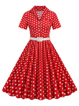 Années 50 Robe Évasée À Pois Rétro Mad Men - Ma Penderie Vintage