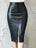 Années 50 Jupe Crayon Bettie Page Faux Cuir - Ma Penderie Vintage