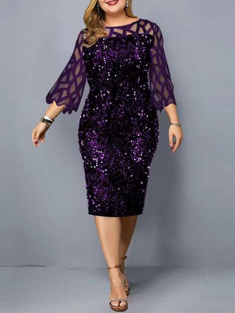 Années 20 Robe Charleston Paillettes Manches Longues - Ma Penderie Vintage