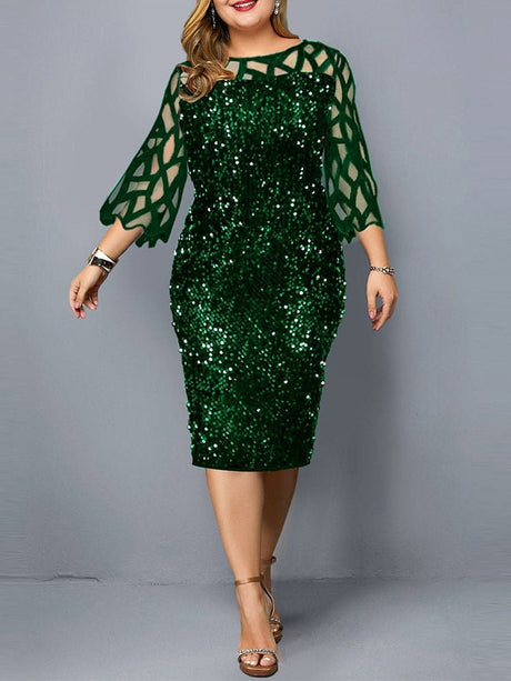Années 20 Robe Charleston Paillettes Manches Longues - Ma Penderie Vintage