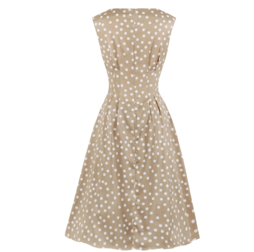 Années 40 Robe Midi À Pois Vintage Glamour - Ma Penderie Vintage