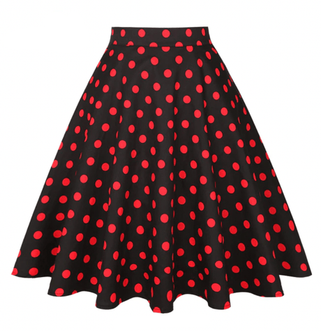 Années 50 Jupe Cercle À Pois Pin Up - Ma Penderie Vintage