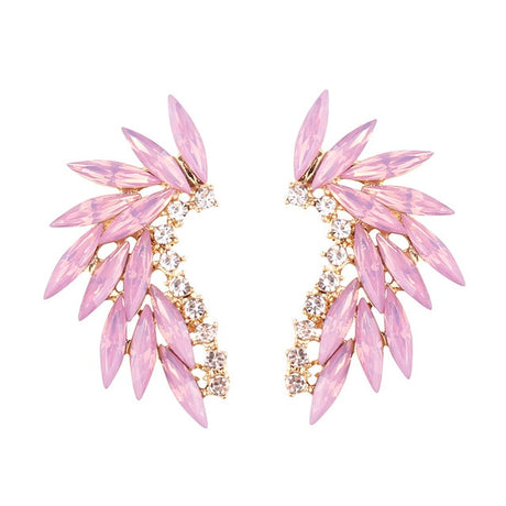 Années 50 Boucles d’Oreilles Grimpantes Cocktail Rose Poudré - Ma Penderie Vintage