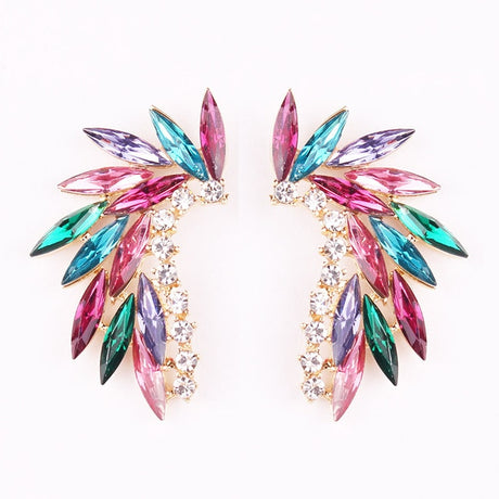 Années 50 Boucles d’Oreilles Grimpantes Cocktail Arc en Ciel - Ma Penderie Vintage