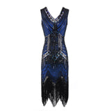 <tc>Años 20</tc> Vestido de noche retro con lentejuelas Gatsby <tc>L</tc>e <tc>M</tc>hermoso