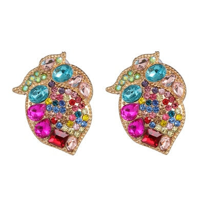 Années 60 Boucles d'Oreilles Soirée À Strass - MA PENDERIE VINTAGE