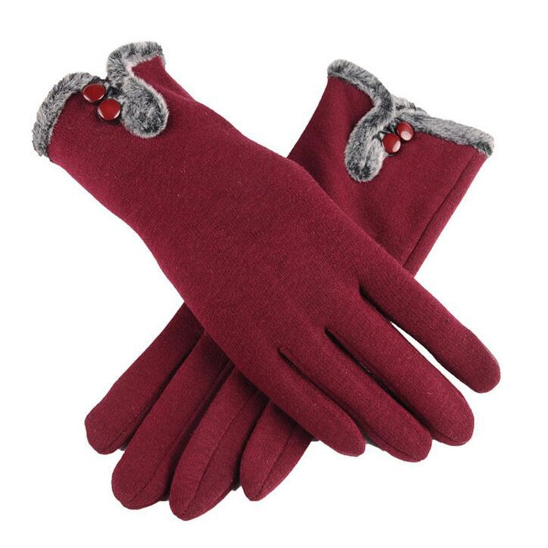 Années 40 Gants Fourrure Automne-Hiver Glamour