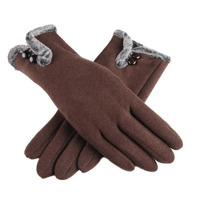 Années 40 Gants Fourrure Automne-Hiver Glamour