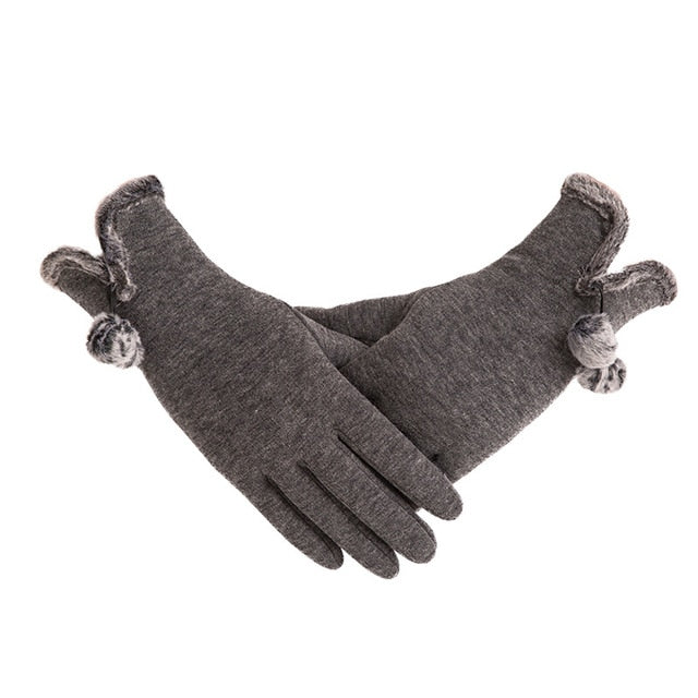 Années 40 Gants Fourrure Automne-Hiver Glamour