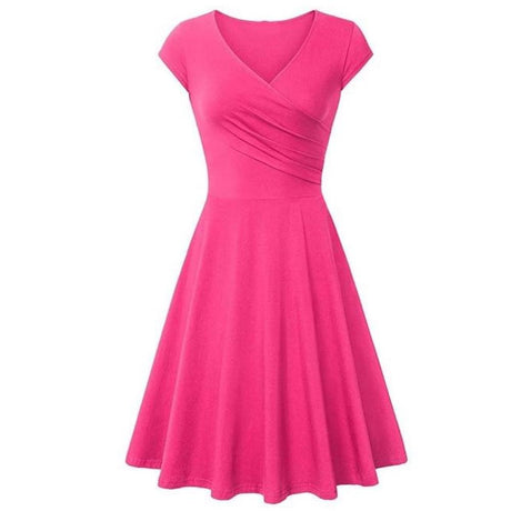 Années 60 Robe Évasée Col V Rétro - Ma Penderie Vintage