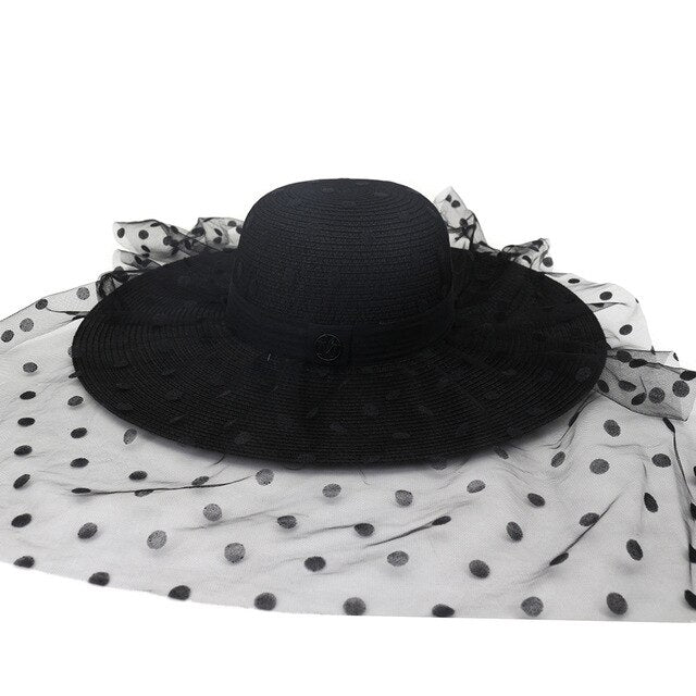 Années 50 Chapeau Vintage Glamour A Pois Coco Noir - Ma Penderie Vintage