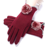 Années 40 Gants Fourrure Automne-Hiver Glamour