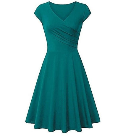 Années 60 Robe Évasée Col V Rétro - Ma Penderie Vintage