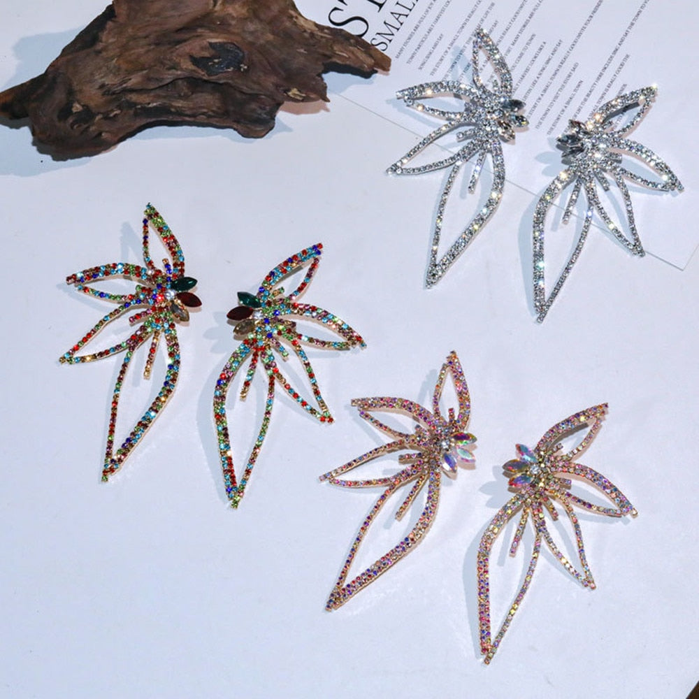 Années 50 Boucles D'oreilles Papillon Strass - Ma Penderie Vintage