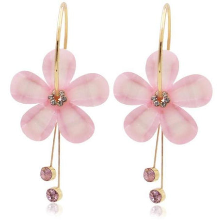 Années 60 Boucles D'oreilles Créoles Fleurs - Ma Penderie Vintage