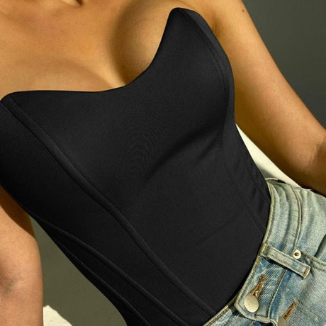 Années 80 Bustier De Soirée Satin Pin Up - Ma Penderie Vintage