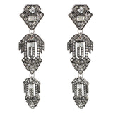 Années 20 Boucles d'Oreilles Soirée Art Déco Argent - Ma Penderie Vintage